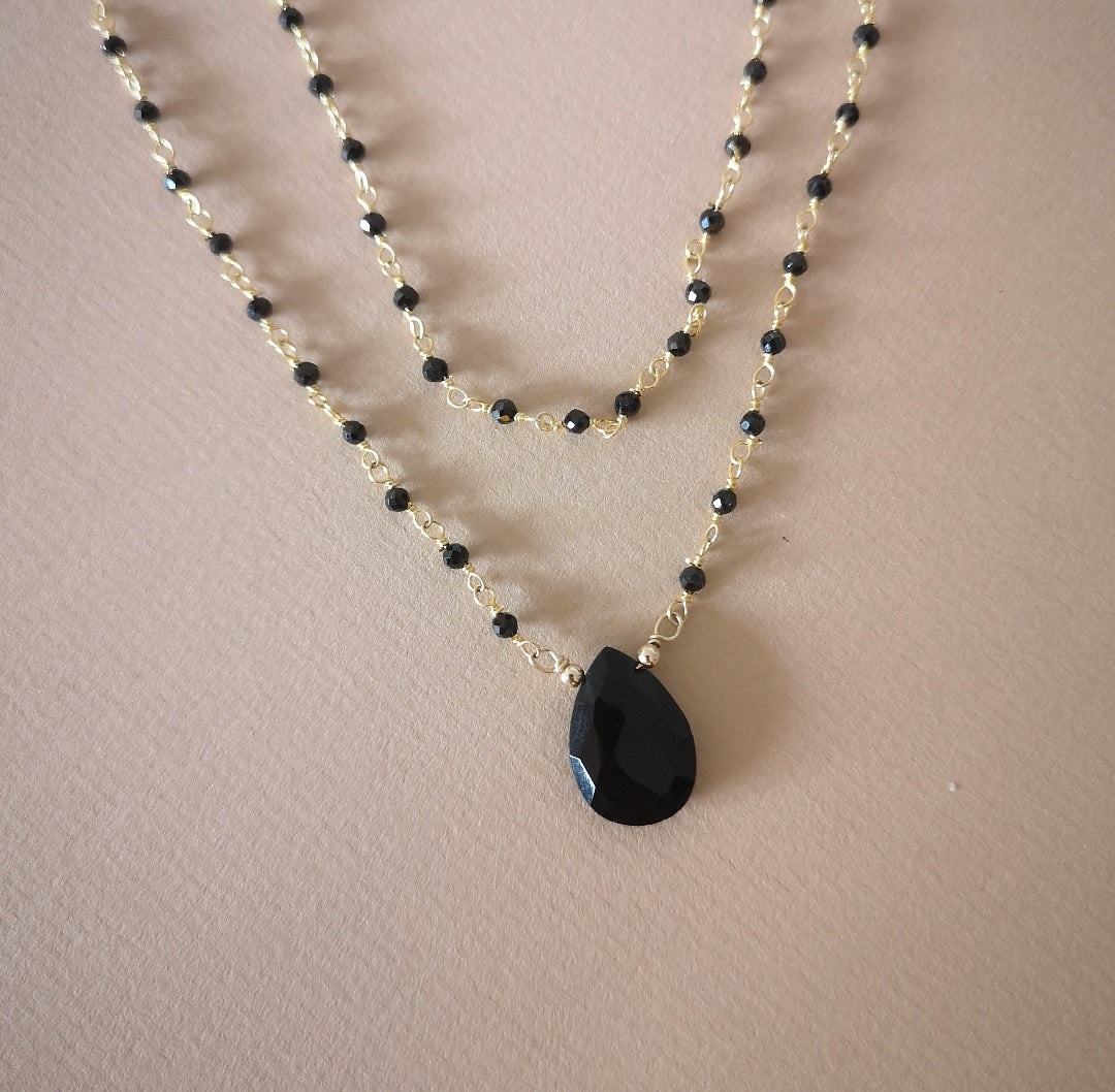 Collier Gemma en noir