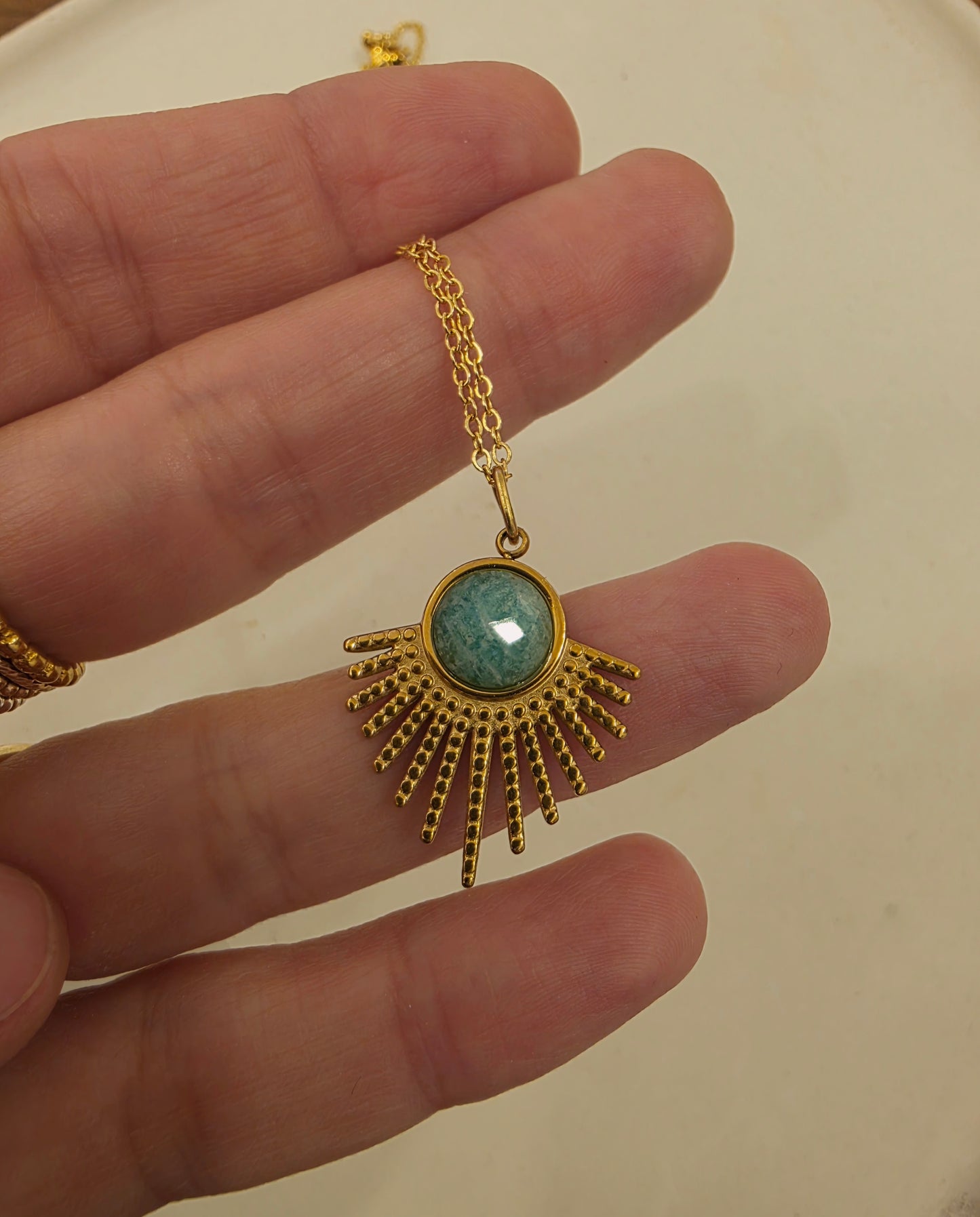 Collier Claire en amazonite