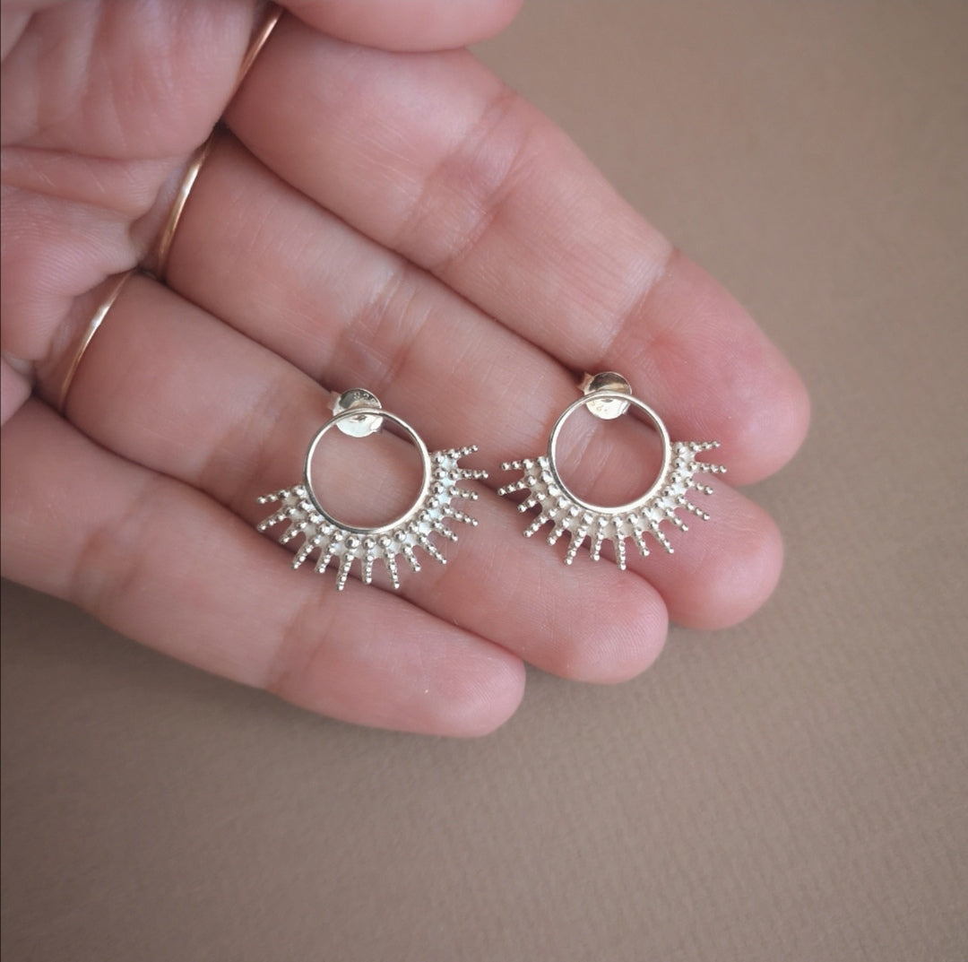 Bali medium silver earrings