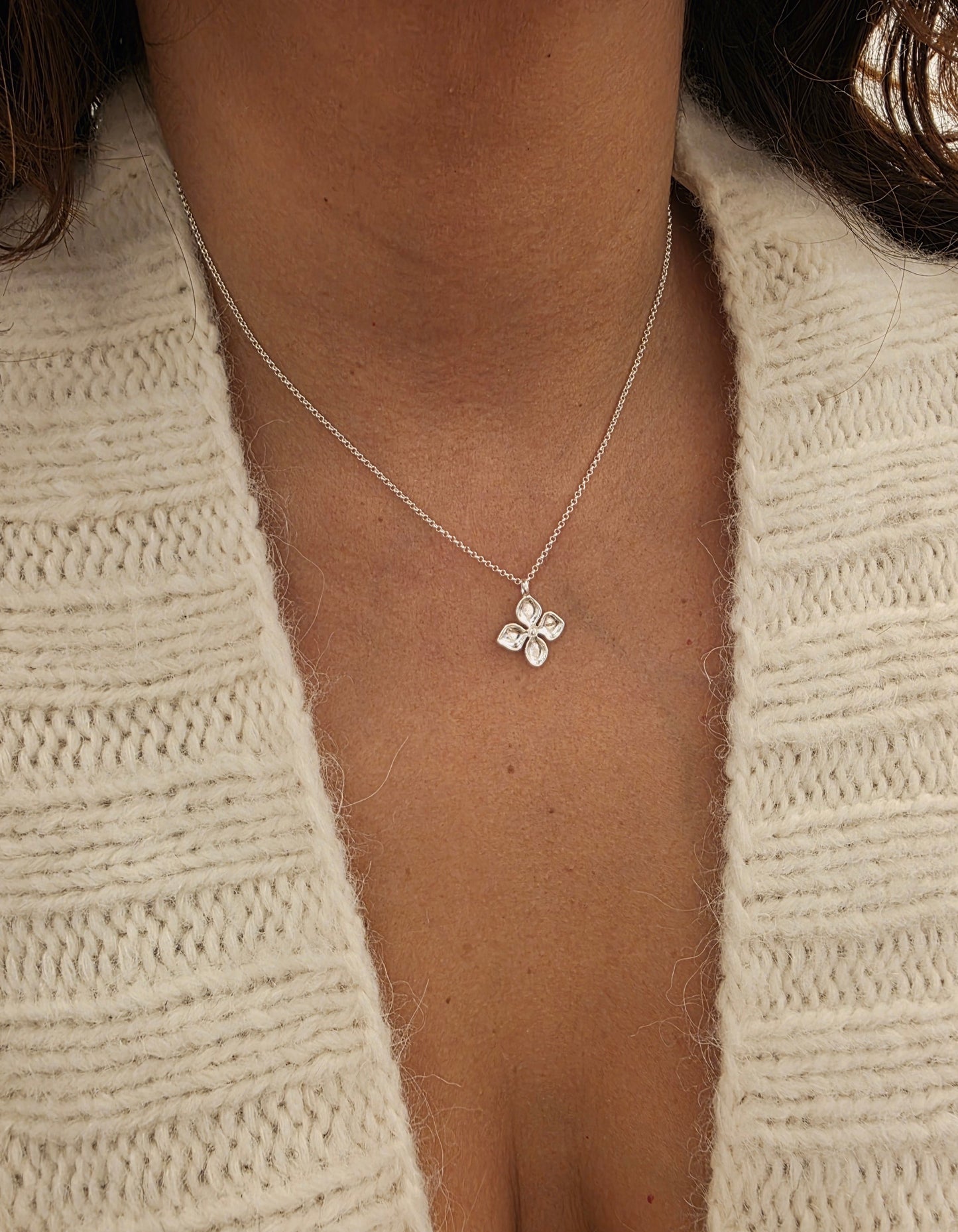 Collier Hortensia argent