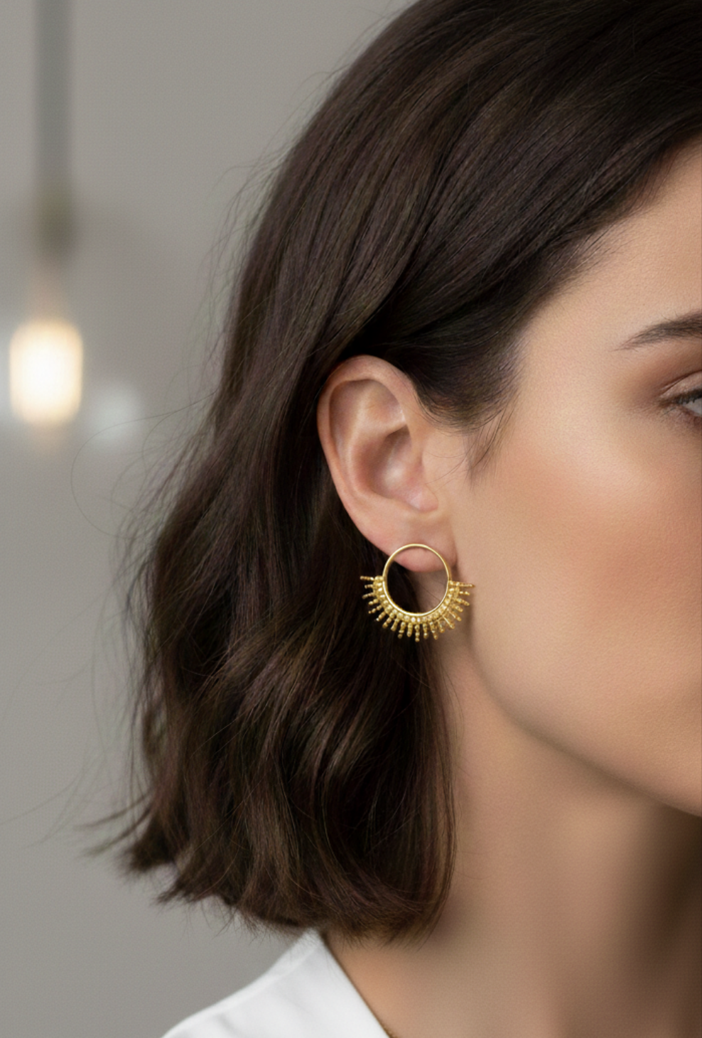 Bali maxi gold earrings