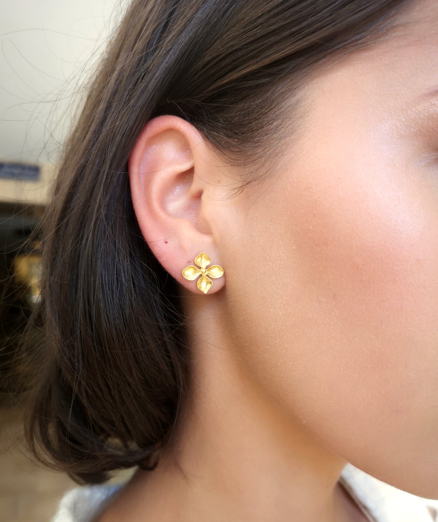 Bouclres d'oreilles Hortensia mini