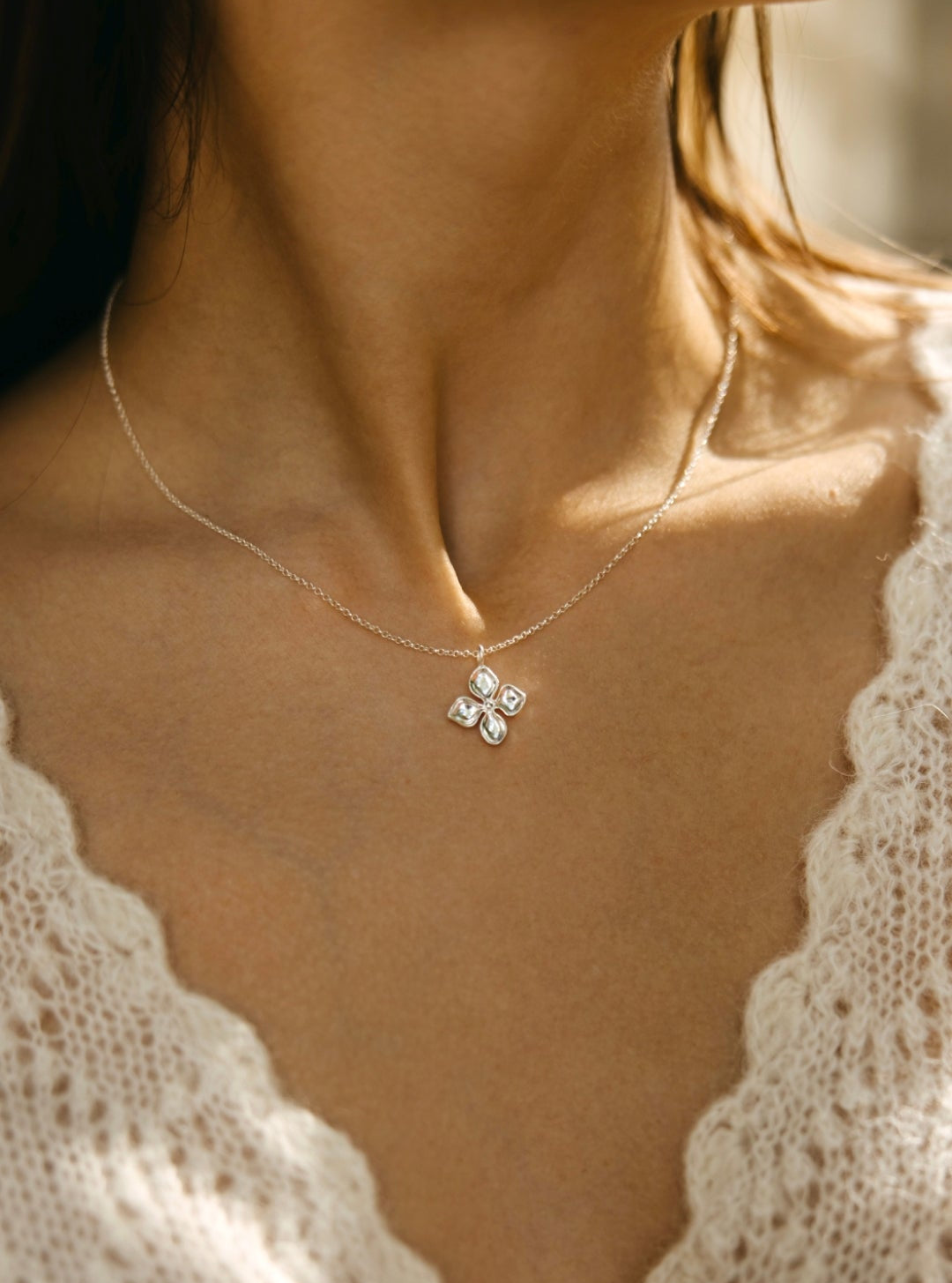 Collier Hortensia argent