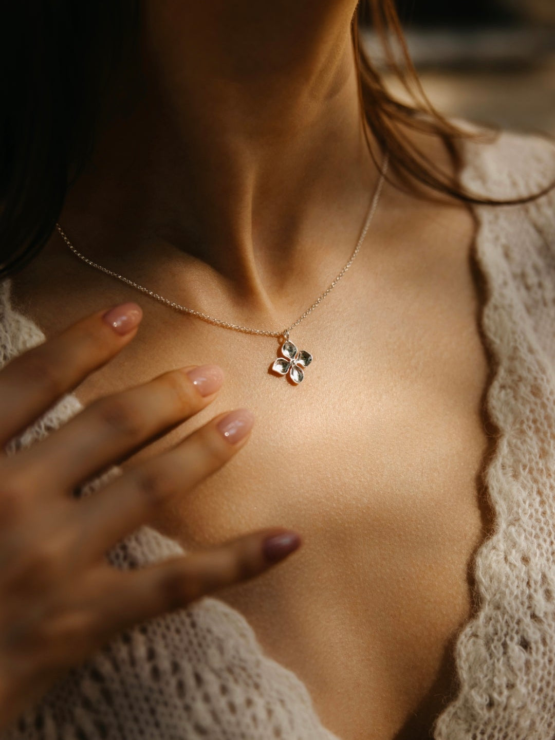 Collier Hortensia argent