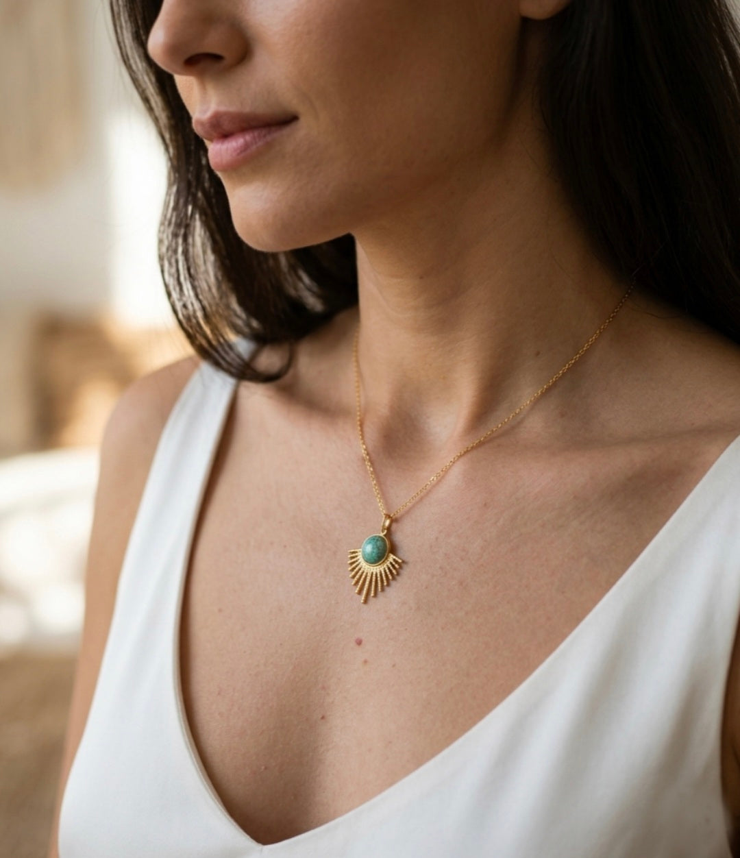 Collier Claire en amazonite