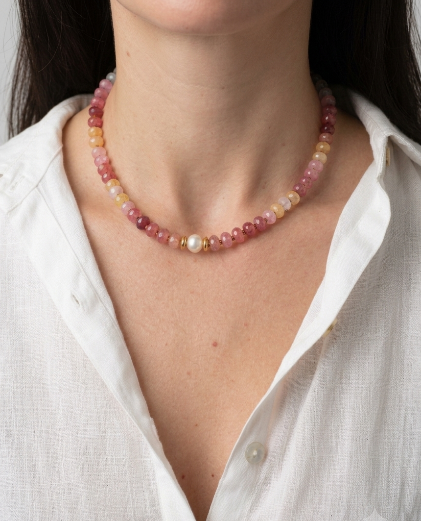 Collier Sorbet rose d'automne
