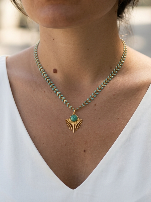 Collier Anne en amazonite