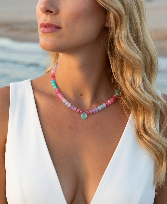 Collier Sorbet avec calcédoine