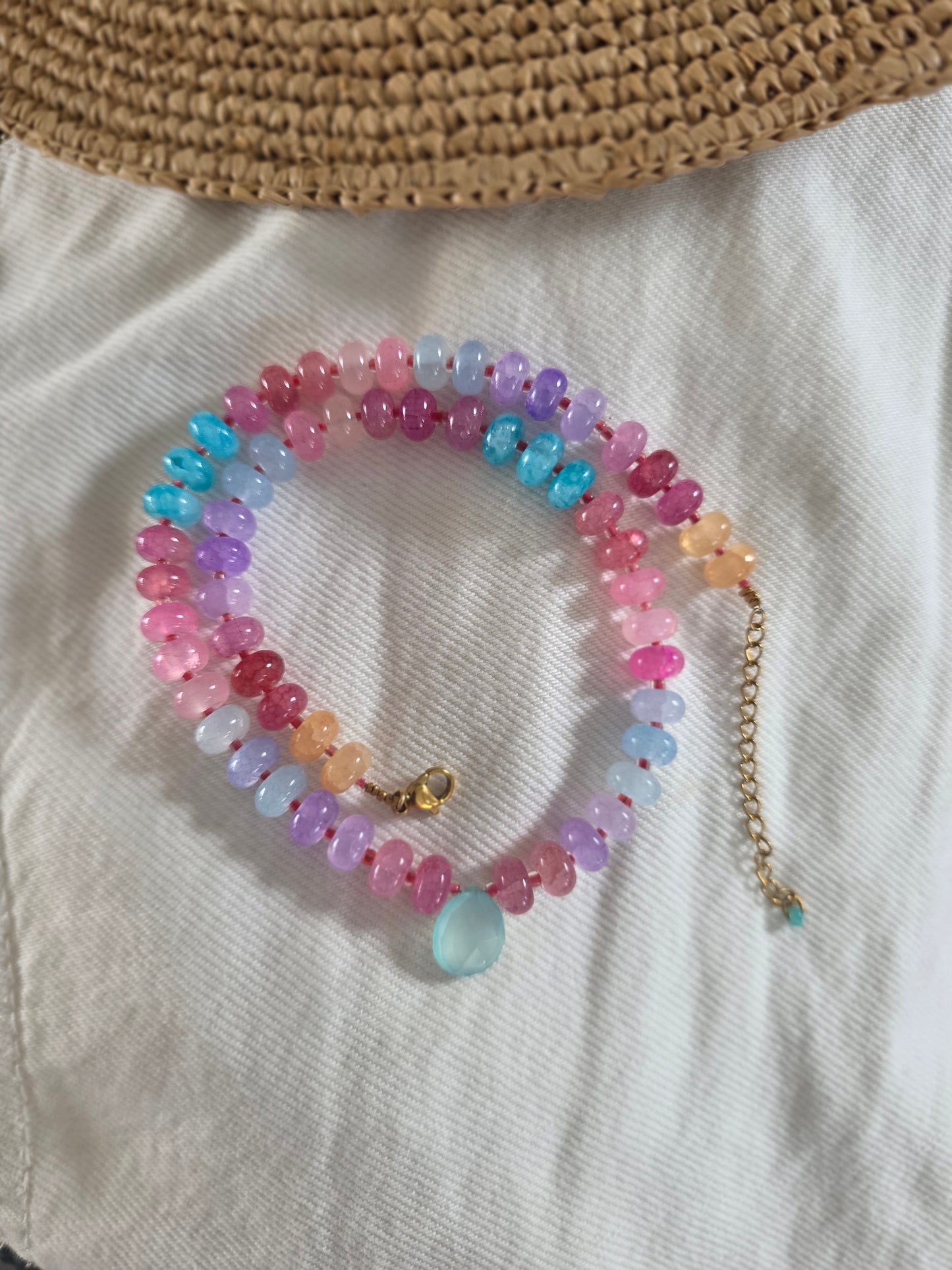 Collier Sorbet avec calcédoine