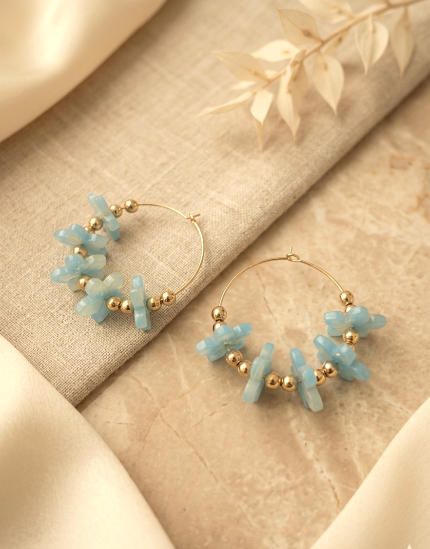 Boucles d'oreilles Marcela en turquoise