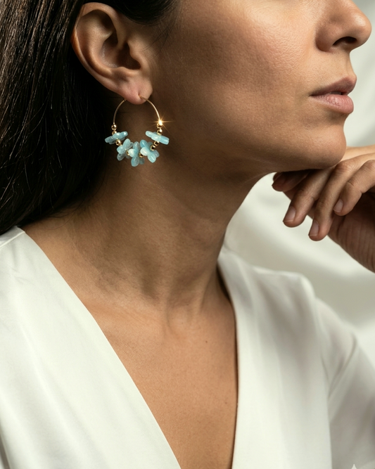 Boucles d'oreilles Marcela en turquoise