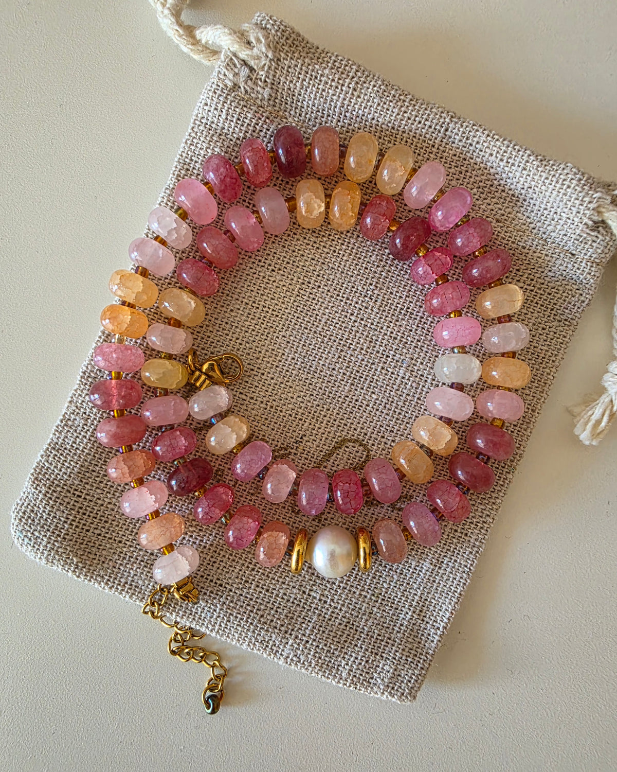 Collier Sorbet rose d'automne
