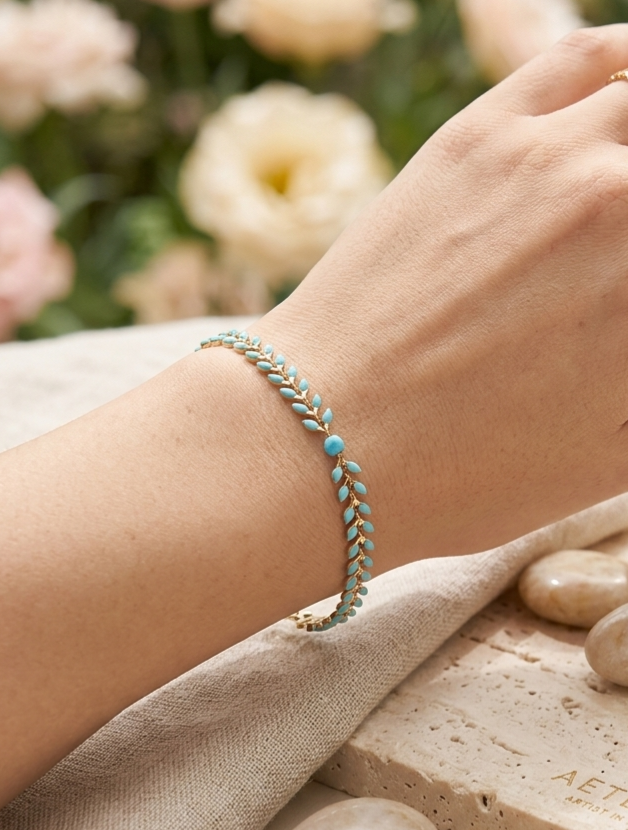 Bracelet Anne en turquoise