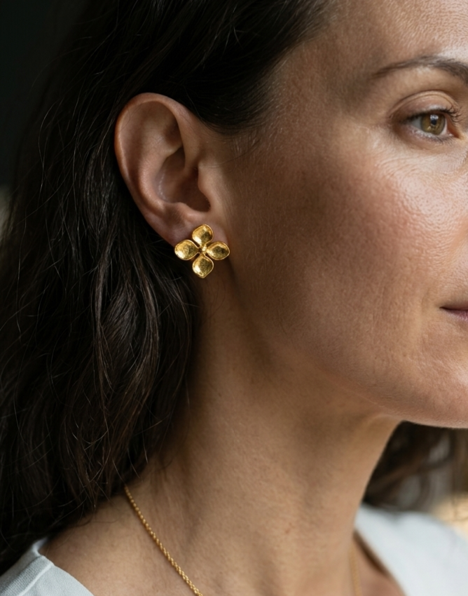 Boucles d'oreilles Hortensia maxi