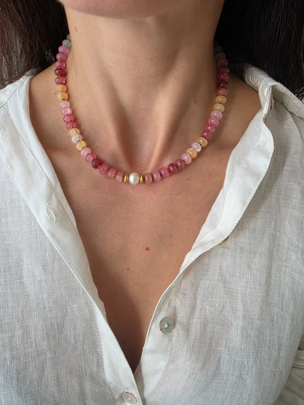 Collier Sorbet rose d'automne