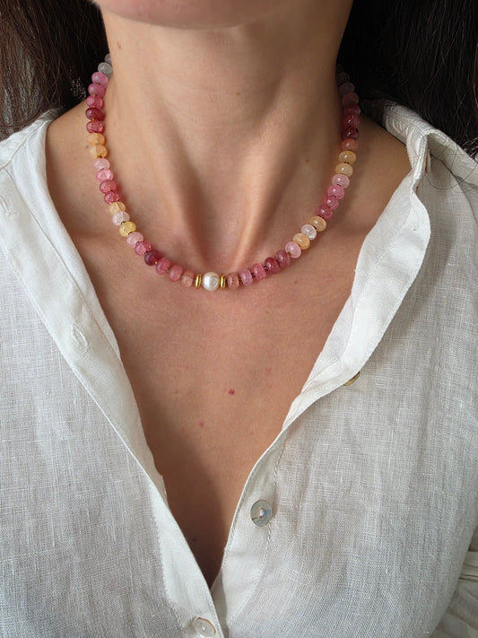 Collier Sorbet rose d'automne