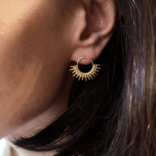 Bali medium gold earrings