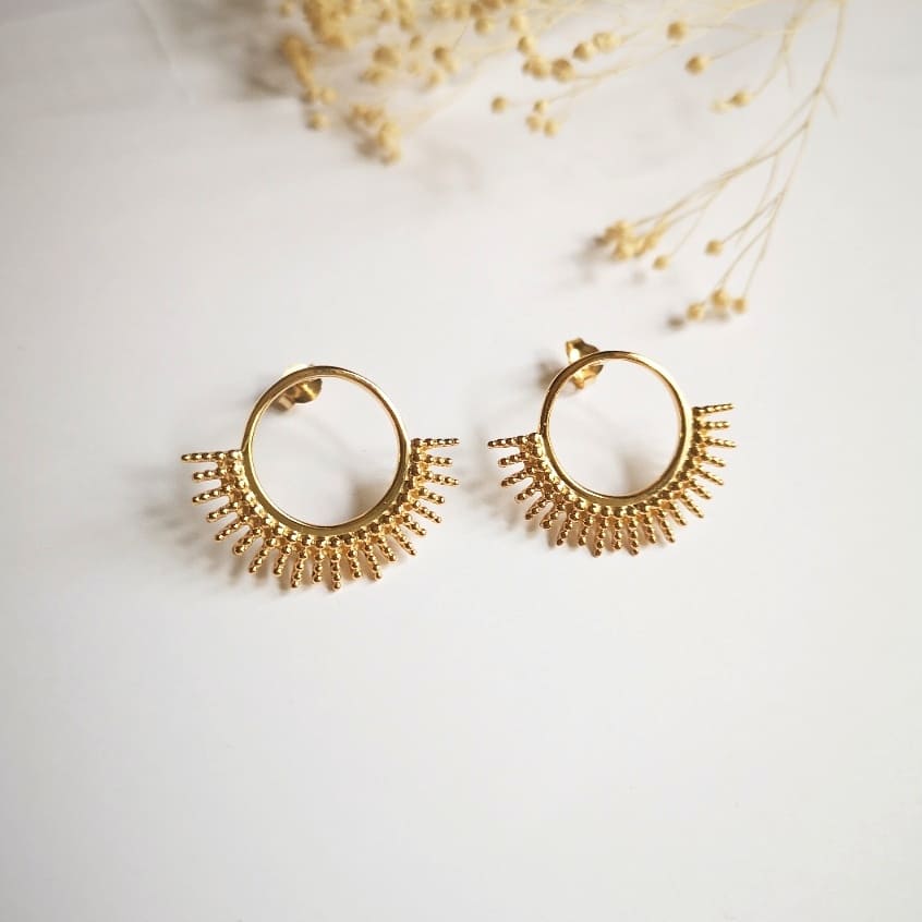 Bali maxi gold earrings