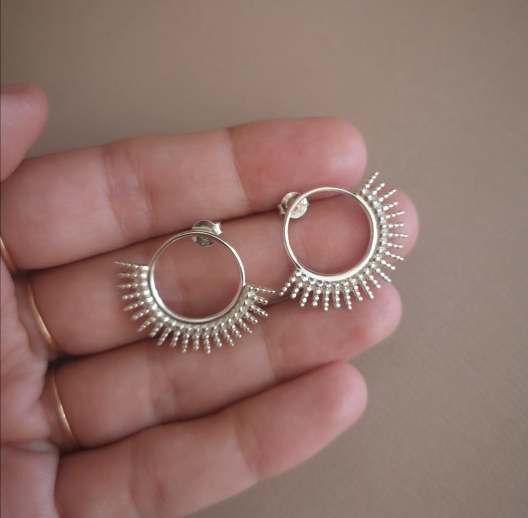 Bali maxi earrings in silver